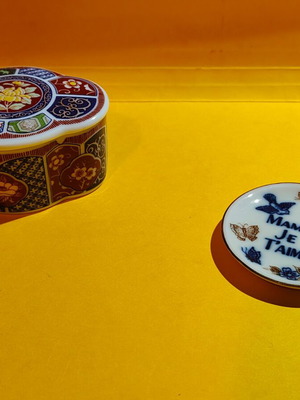 Vintage porcelain miniatures new, set of 2 pieces