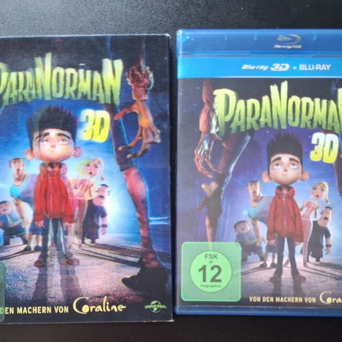 ParaNorman Blu-ray 3D and Blu-ray, like new, dubbed in Greek
