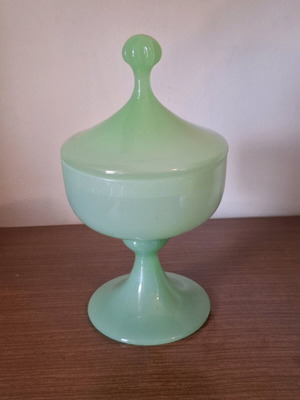 Opalina bonbonniere used, 25 centimeters height