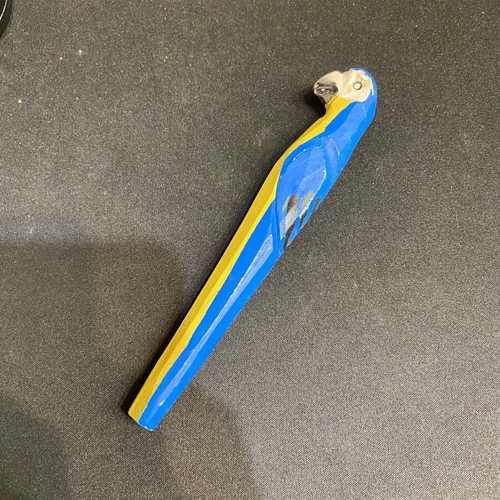 Handmade Wooden Pen Holder Parrot Ara new