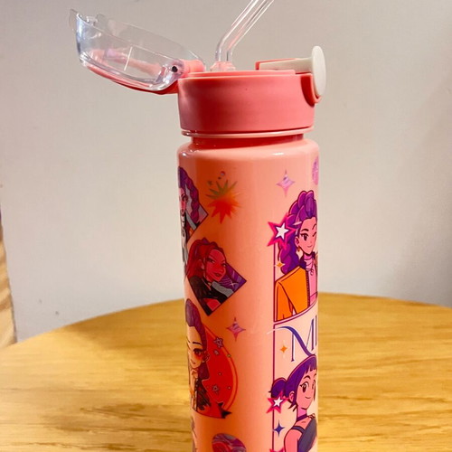 K-POP Demon Hunters Kids Water Bottle with Built-in Straw