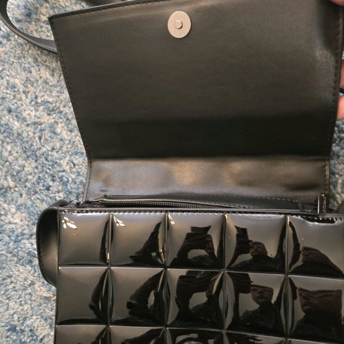 Bag to Bag black patent crossbody bag new