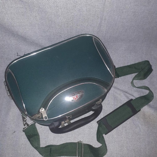 Small travel suitcase new, green, 30x20 cm
