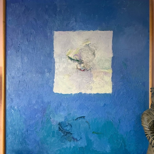 Sevastakis painting used, dimensions 1.10x1.00