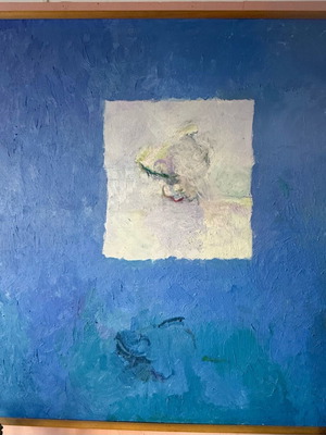 Sevastakis painting used, dimensions 1.10x1.00