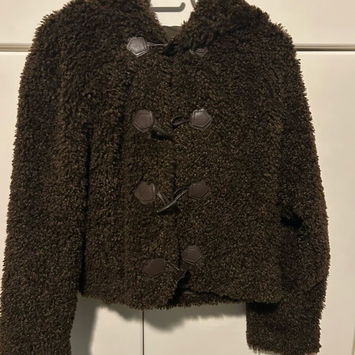 Zara short brown shearling jacket like new