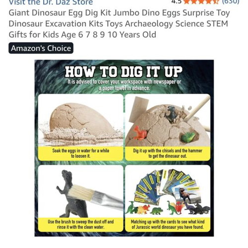 Dinosaur Egg Excavation Set with 12 Miniature Dinosaurs and Tools