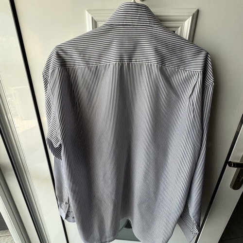 Men's striped shirt size 43 like new, white and blue