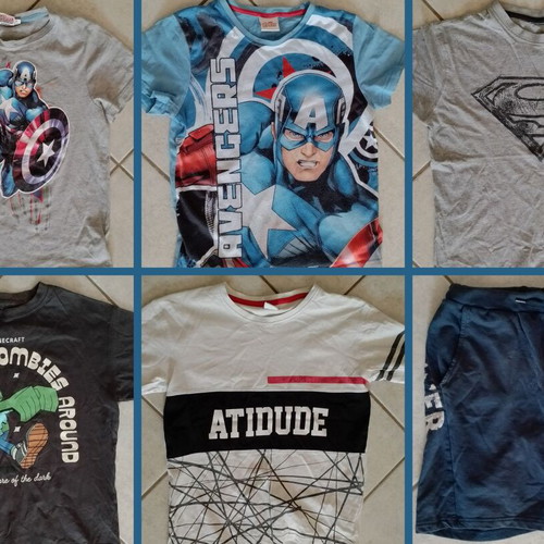 Marvel boys' t-shirts and shorts pack used, size 10 years (140cm)