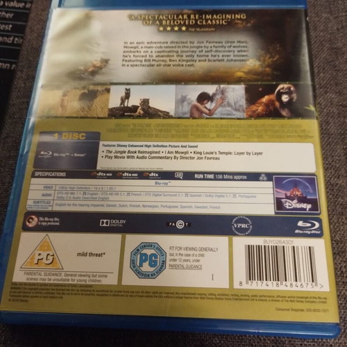 The Jungle Book Blu-ray like new with subtitles