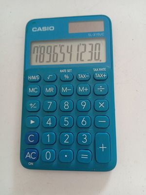Калкулатор Casio джобен употребяван, син