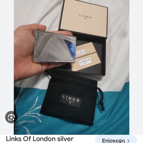Links of London business card holder gold plated new