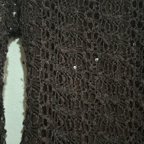 Knitted blouse dark brown asymmetrical like new