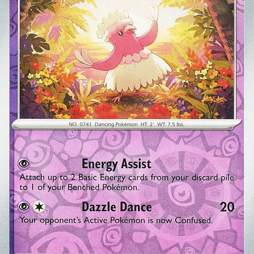 Pokemon SV08 Surging Sparks Oricorio 089/191 Reverse Holo new collectible card