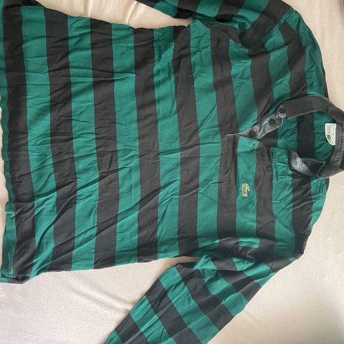 Lacoste sweater used with some flaws, size M, black and green