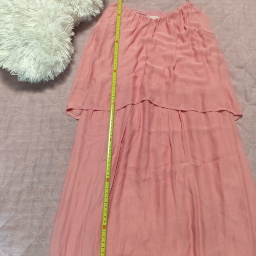 Esprit peach dress like new, silk-like fabric, fits up to large