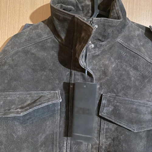 Zara leather 100% suede jacket new, grey, size M