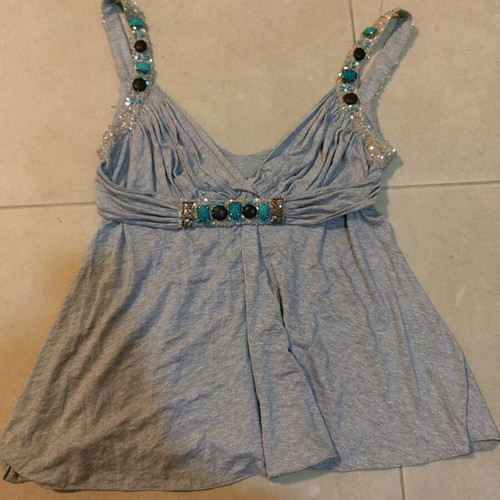 Women's blouse size L like new, gray