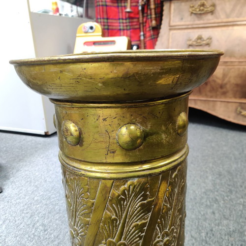 Antique brass umbrella stand used