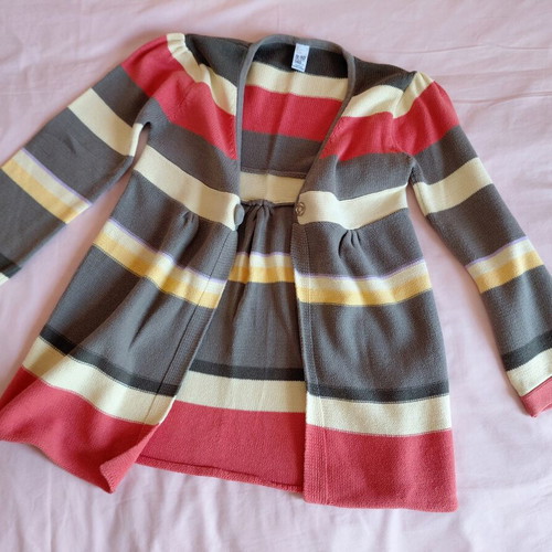 Zara knitted cardigan cotton for 9-10 years like new, multicolor