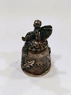 Vintage Silver Thimble Dandelion Elf Silver Scenes Ltd like new