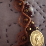 Macrame anklet new, brown