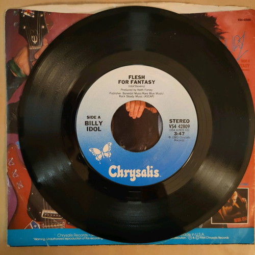 Billy Idol Flesh For Fantasy small record used 1983