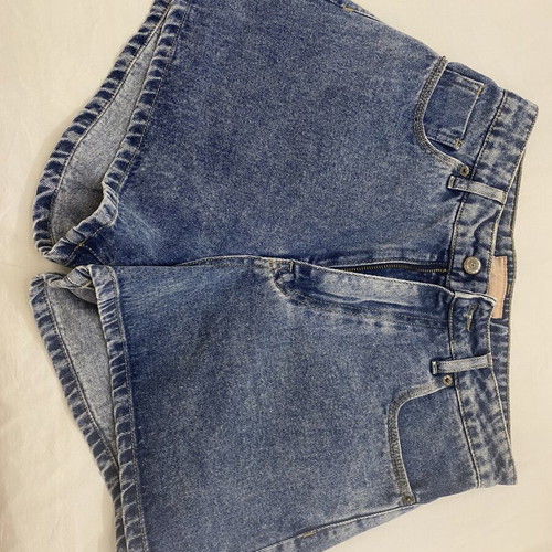 Madame Shoushou high-waisted jean shorts like new, size S, blue