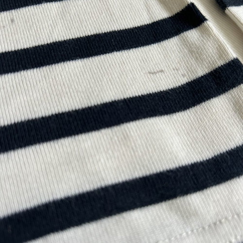 Gaultier iconic mariniere shirt used, white and blue, size M