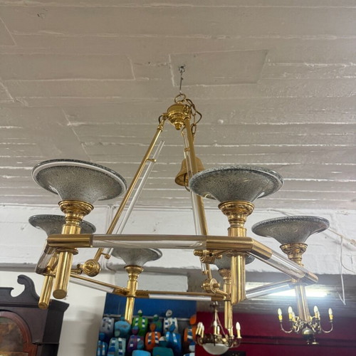 Ceiling light bronze with plexiglass like new