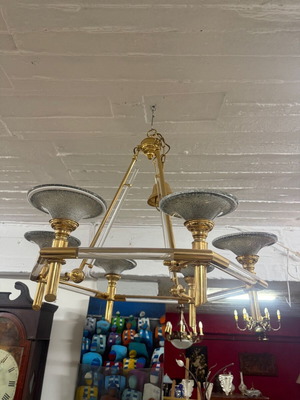 Ceiling light bronze with plexiglass like new