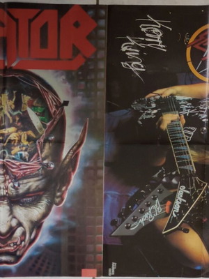 Kreator Iron Maiden Black Sabbath Slayer double-sided poster used