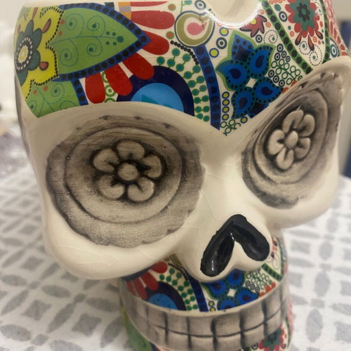 Ceramic decorative skull new