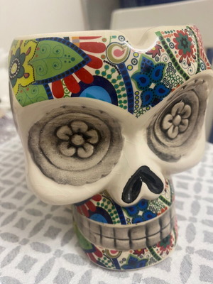 Ceramic decorative skull new