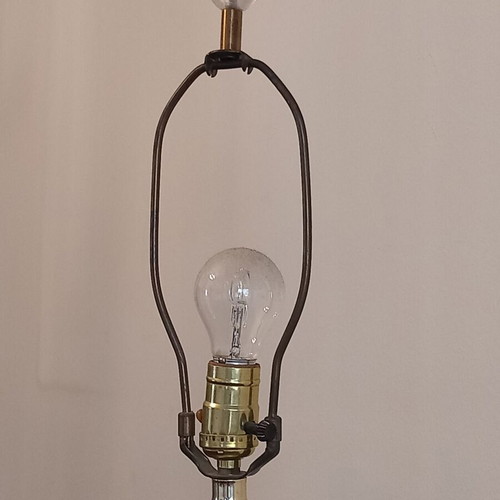 Vintage glass table lamp used