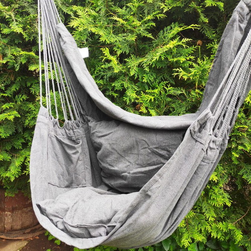 Ohuhu hammock swing XL, new, cotton fabric, with cushions and hanging kit