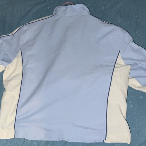 Bershka jacket like new, size L, white and turquoise