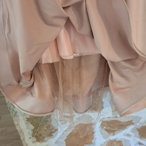 Crepe satin skirts new, gold and nude, size small