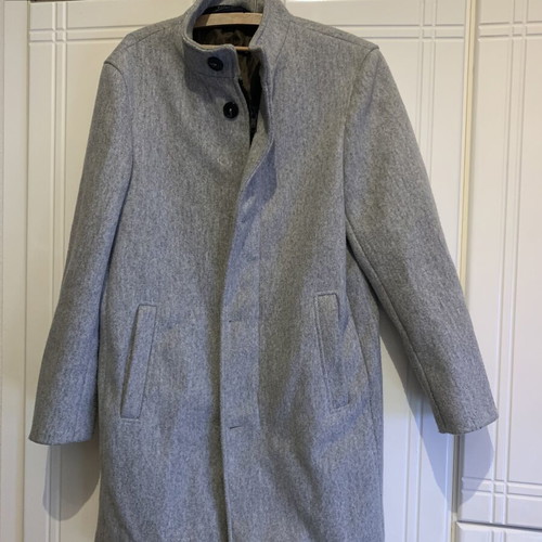 Zara gray coat used, size M, missing buttons
