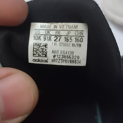 Adidas athletic shoes like new, size 27, black with orange