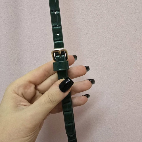 Zara green bag new with croc pattern
