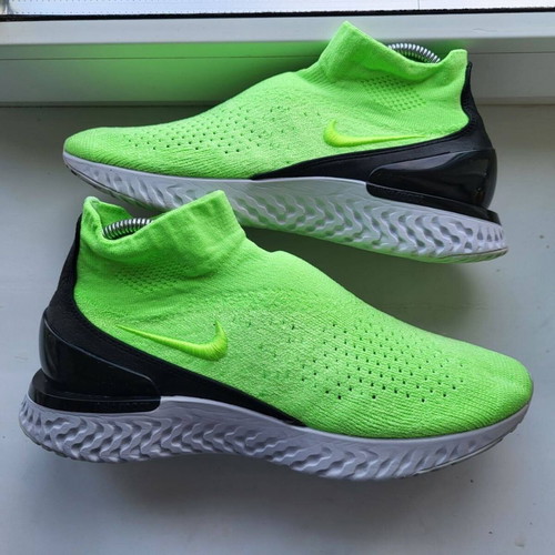 Nike Rise React Flyknit Ανδρικά Αθλητικά Παπούτσια No 45 σαν καινούργιο, μαύρο και πράσινο