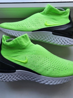 Nike Rise React Flyknit Ανδρικά Αθλητικά Παπούτσια No 45 σαν καινούργιο, μαύρο και πράσινο