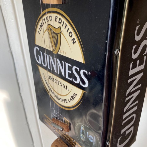 Cigar box guitar used, electroacoustic, Guinness 250 years edition