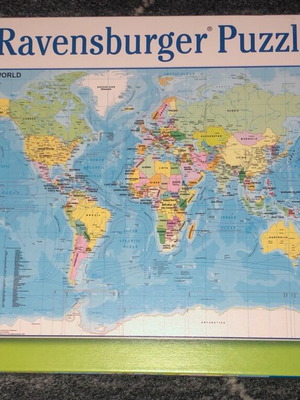 Ravensburger Puzzle World Map 200 Pieces XXL Like New