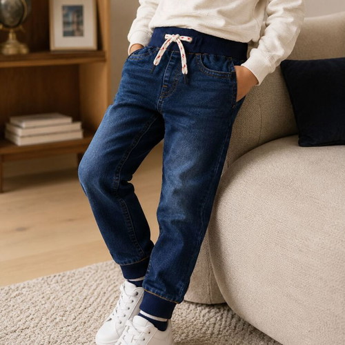 Energiers kids' blue denim jogger pants new, size 6 years