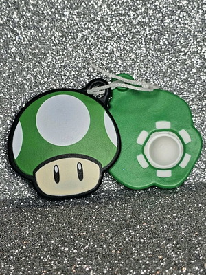 Super Mario Kinder Joy green mushroom 1-UP keychain without paper new