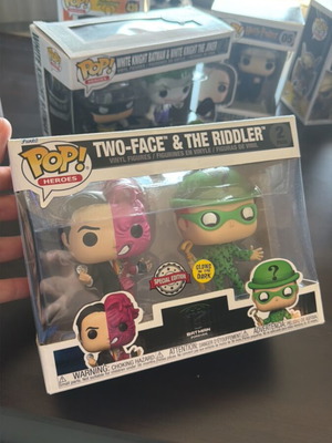 Funko Pop Two-Face and The Riddler Glow in the Dark Special Edition