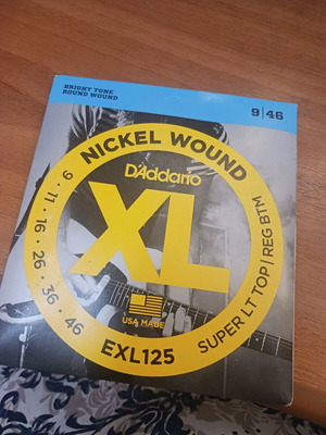 D'Addario EXL125 Guitar Strings 09-46 Nickel Wound New
