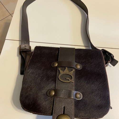 Leather Designer Pony Bag Save the Queen like new, brown crossbody